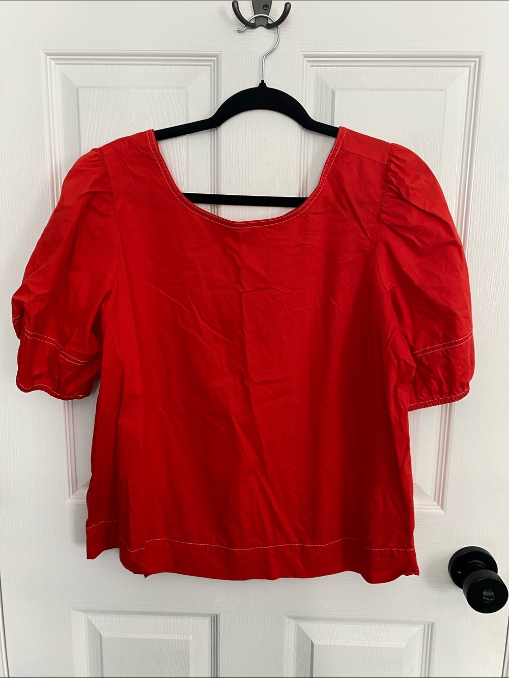 ⭐️4/$20⭐️ LOFT Orange Puff-Sleeve Blouse